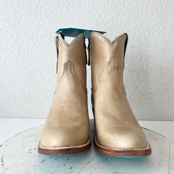 Lane PLAIN JANE Womens Cowboy Bootie 7.5 Butterscotch Western Cowgirl Ankle Boot - Picture 5 of 12